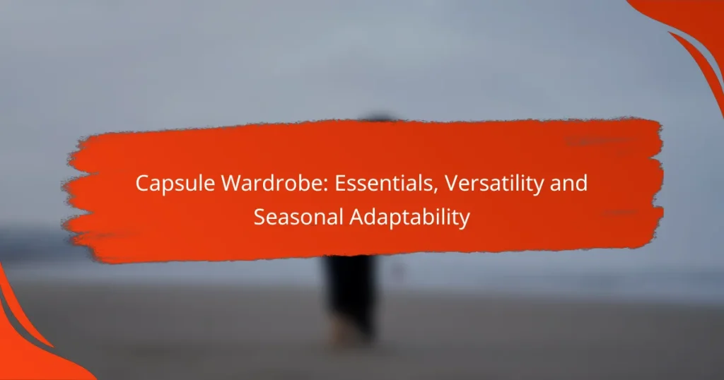 Capsule Wardrobe: Essentials, Versatility and Seasonal Adaptability
