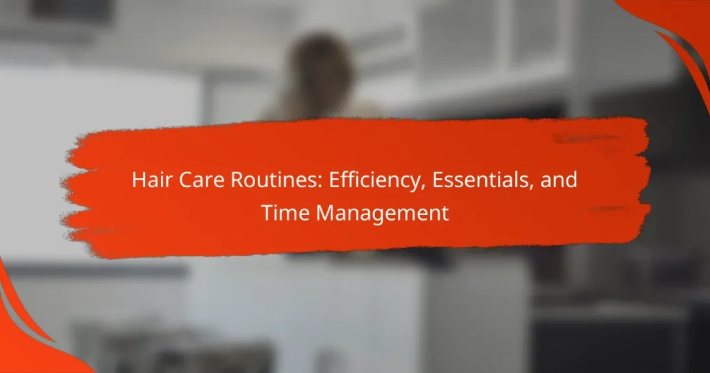 Hair Care Routines: Efficiency, Essentials, and Time Management