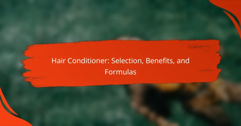 Hair Conditioner: Selection, Benefits, and Formulas