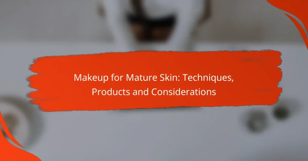 Makeup for Mature Skin: Techniques, Products and Considerations