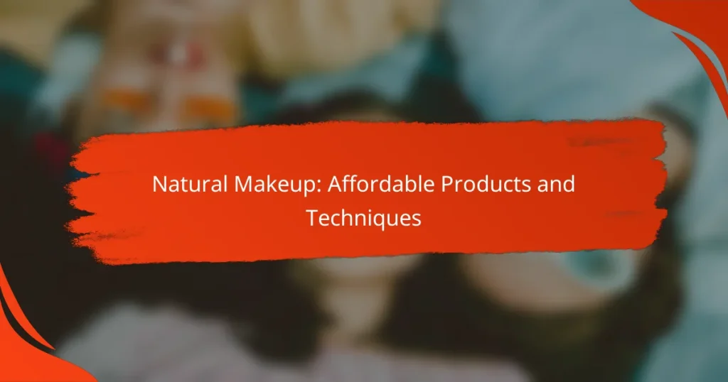 Natural Makeup: Affordable Products and Techniques