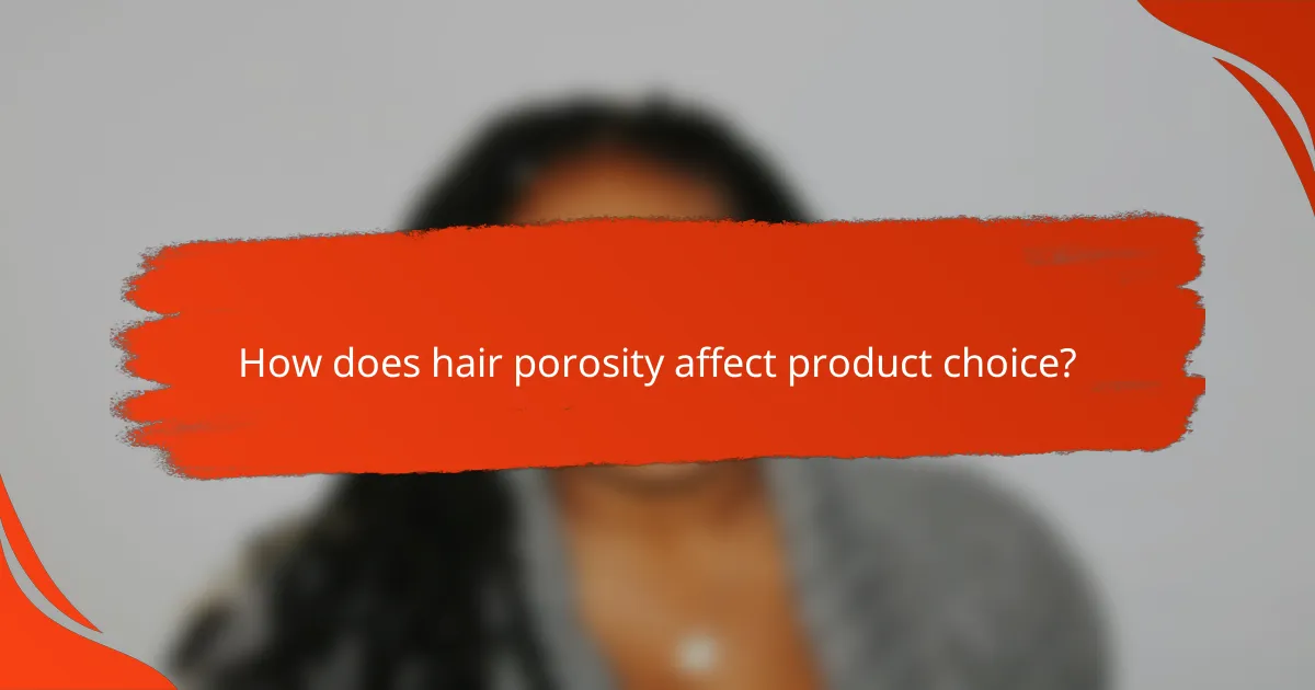 How does hair porosity affect product choice?