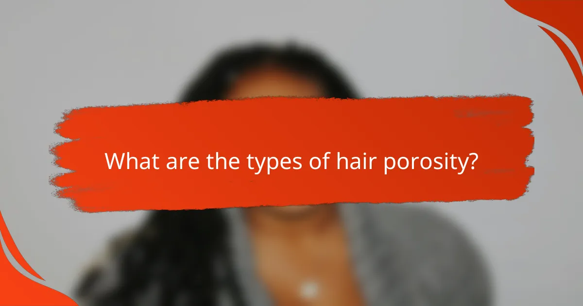 What are the types of hair porosity?
