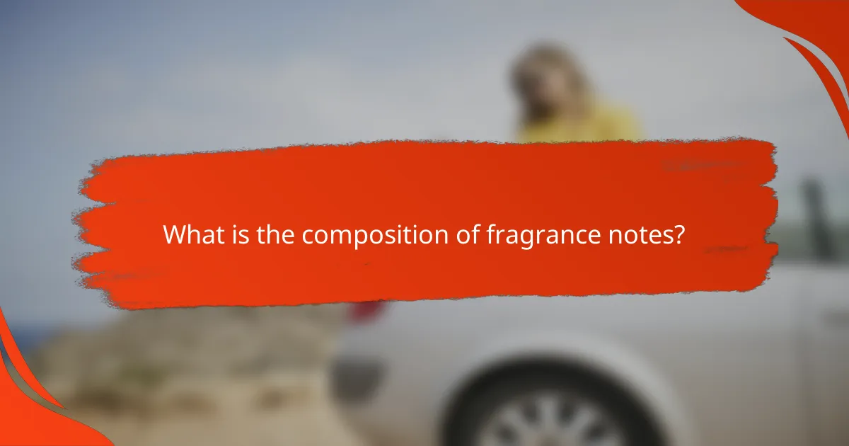 What is the composition of fragrance notes?
